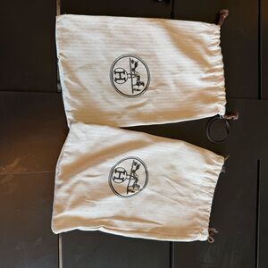 Hermes Cream and Brown Dust Bags